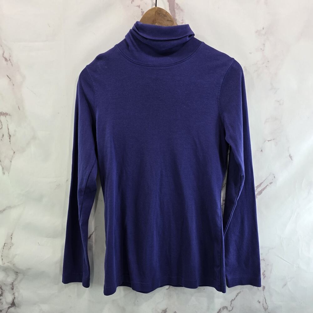 Duluth Shirt Womens XS Purple Turtleneck Long Sleeve Tee T Basic